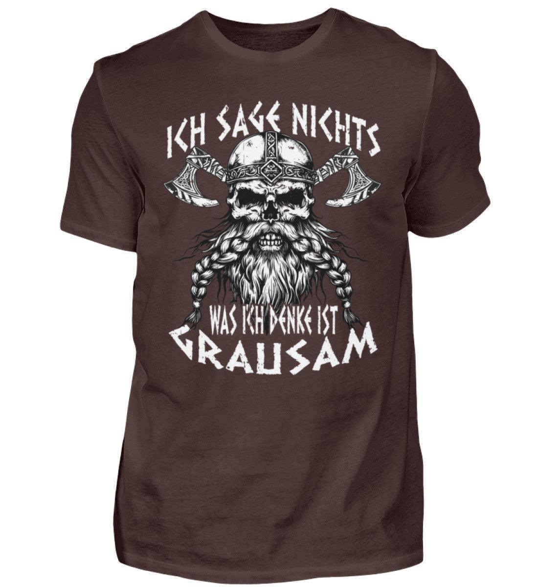 Lustiges Wikinger-Shirt "Ich sage nichts, was ich denke ist grausam" - Nordic Viking Wear