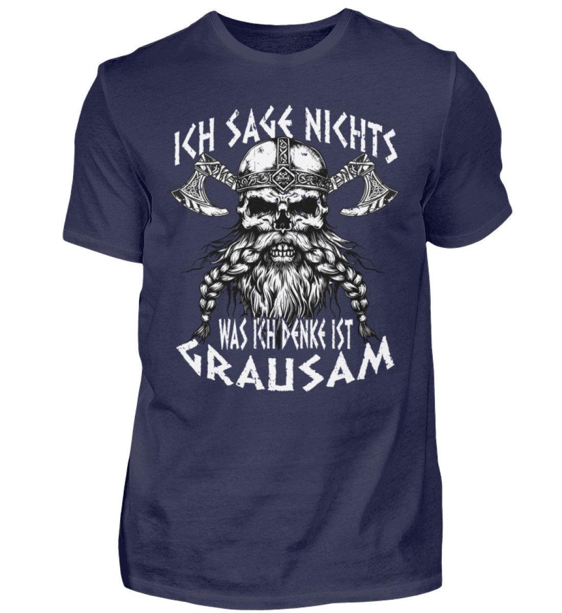 Lustiges Wikinger-Shirt "Ich sage nichts, was ich denke ist grausam" - Nordic Viking Wear