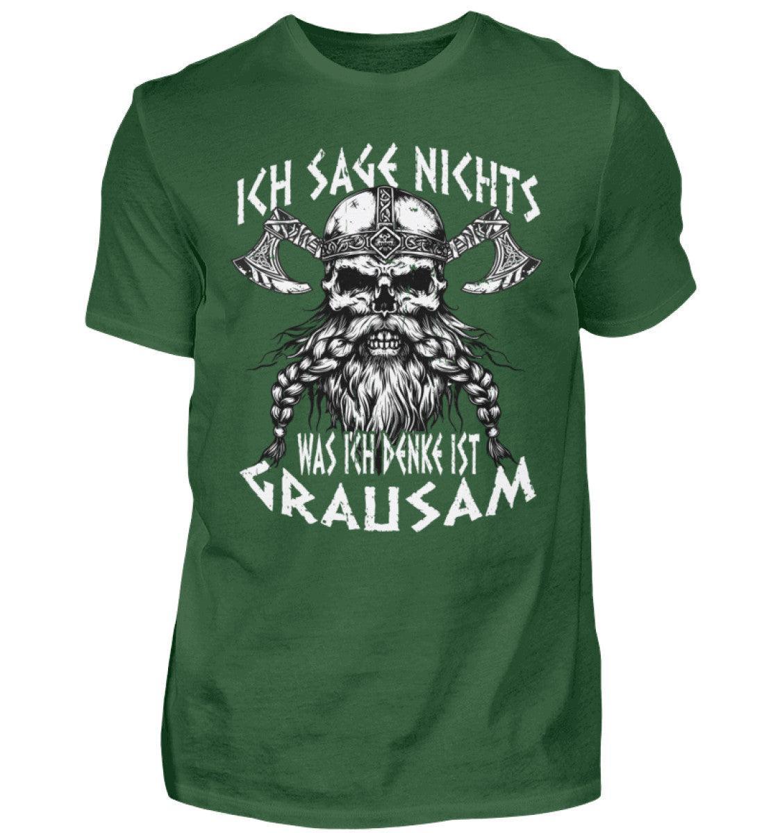Lustiges Wikinger-Shirt "Ich sage nichts, was ich denke ist grausam" - Nordic Viking Wear
