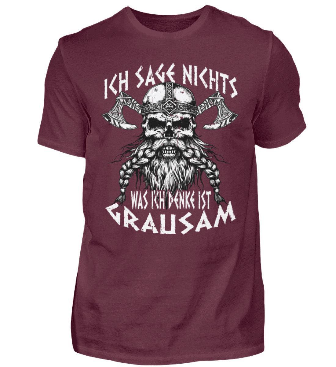 Lustiges Wikinger-Shirt "Ich sage nichts, was ich denke ist grausam" - Nordic Viking Wear