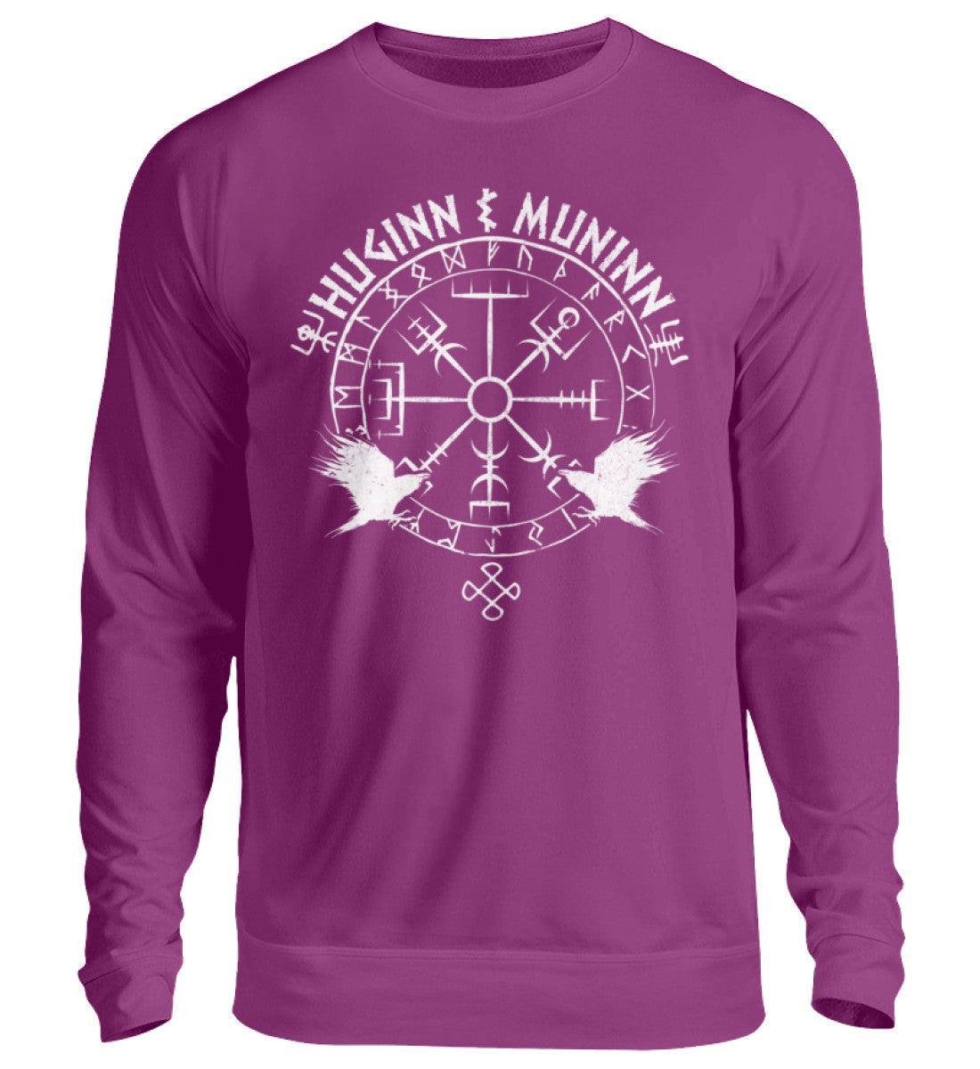 Odins Raben Sweatshirt – Huginn und Muninn – Wikinger Runenkreis Pullover - Nordic Viking Wear