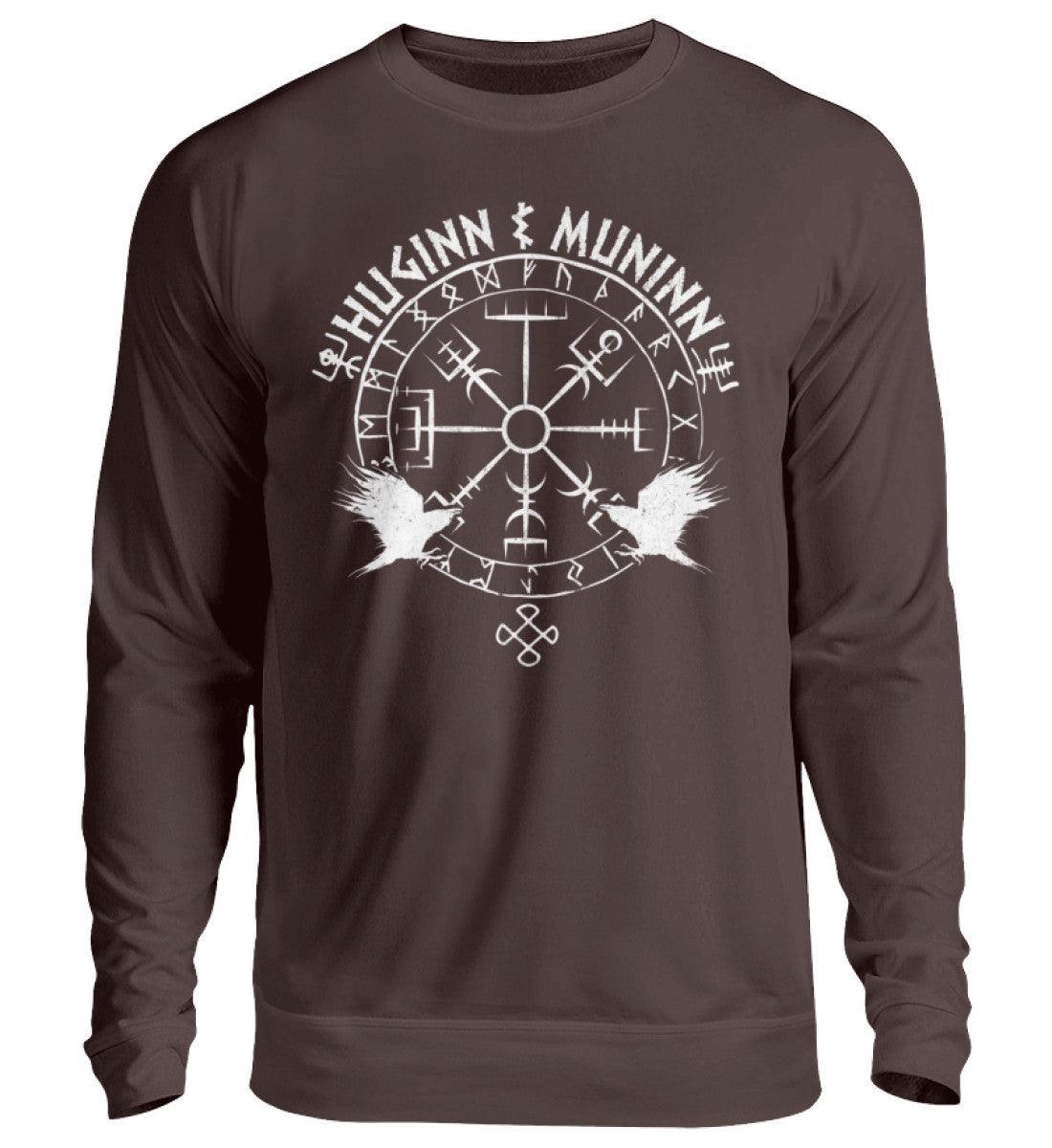 Odins Raben Sweatshirt – Huginn und Muninn – Wikinger Runenkreis Pullover - Nordic Viking Wear