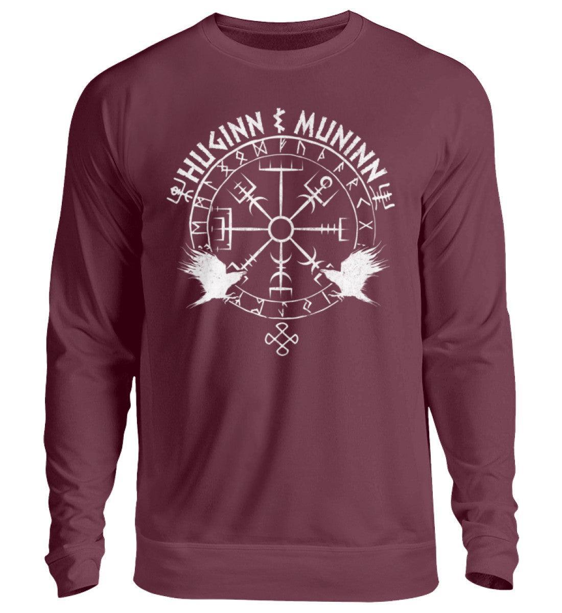 Odins Raben Sweatshirt – Huginn und Muninn – Wikinger Runenkreis Pullover - Nordic Viking Wear