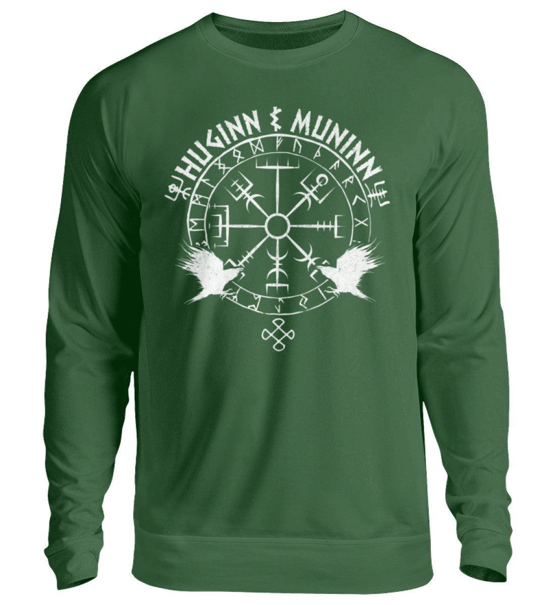 Odins Raben Sweatshirt – Huginn und Muninn – Wikinger Runenkreis Pullover - Nordic Viking Wear