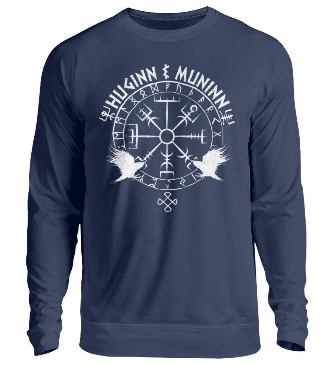 Odins Raben Sweatshirt – Huginn und Muninn – Wikinger Runenkreis Pullover - Nordic Viking Wear