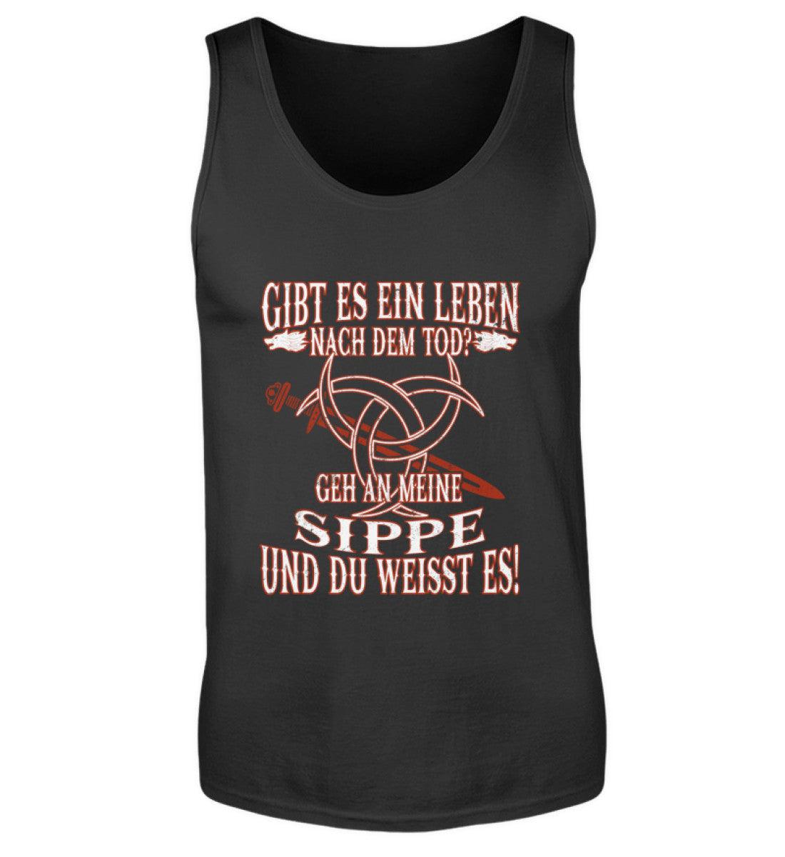 Gibt Es Ein Leben Nach Dem Tod? Geh An Meine Sippe Wikinger Tanktop - Herren Tanktop - Nordic Viking Wear