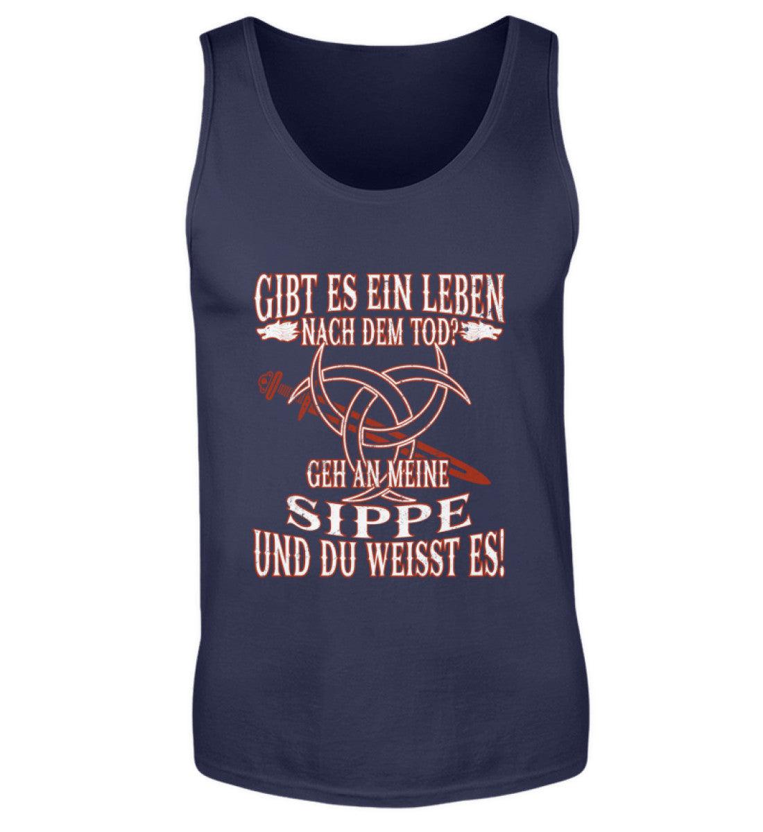 Gibt Es Ein Leben Nach Dem Tod? Geh An Meine Sippe Wikinger Tanktop - Herren Tanktop - Nordic Viking Wear