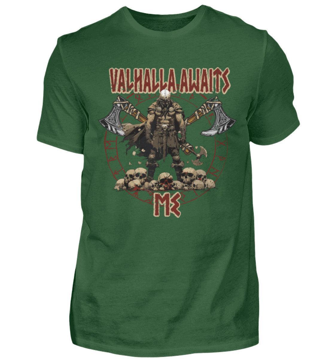 "Valhalla Awaits Me - Krieger Wikinger-Shirt" - Nordic Viking Wear