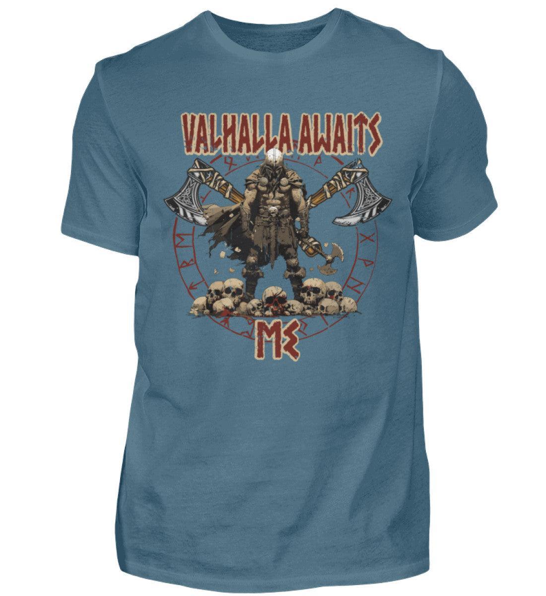 "Valhalla Awaits Me - Krieger Wikinger-Shirt" - Nordic Viking Wear