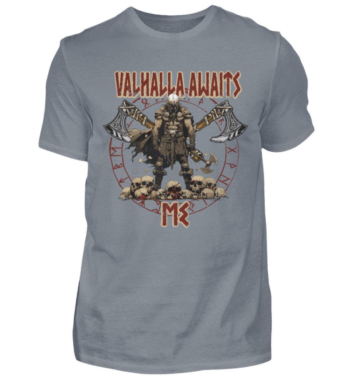 "Valhalla Awaits Me - Krieger Wikinger-Shirt" - Nordic Viking Wear
