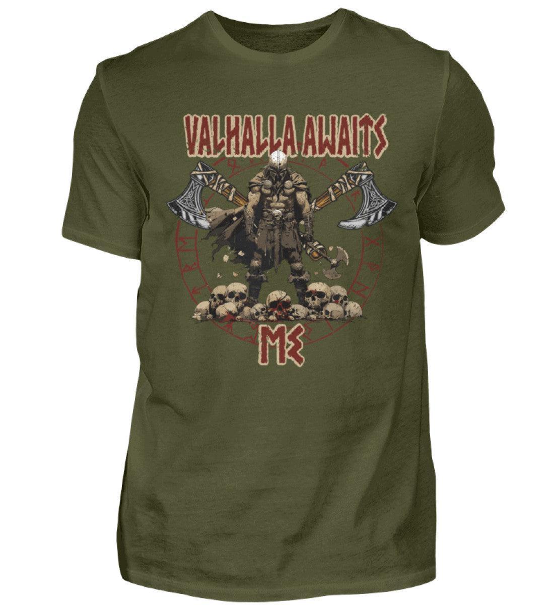 "Valhalla Awaits Me - Krieger Wikinger-Shirt" - Nordic Viking Wear