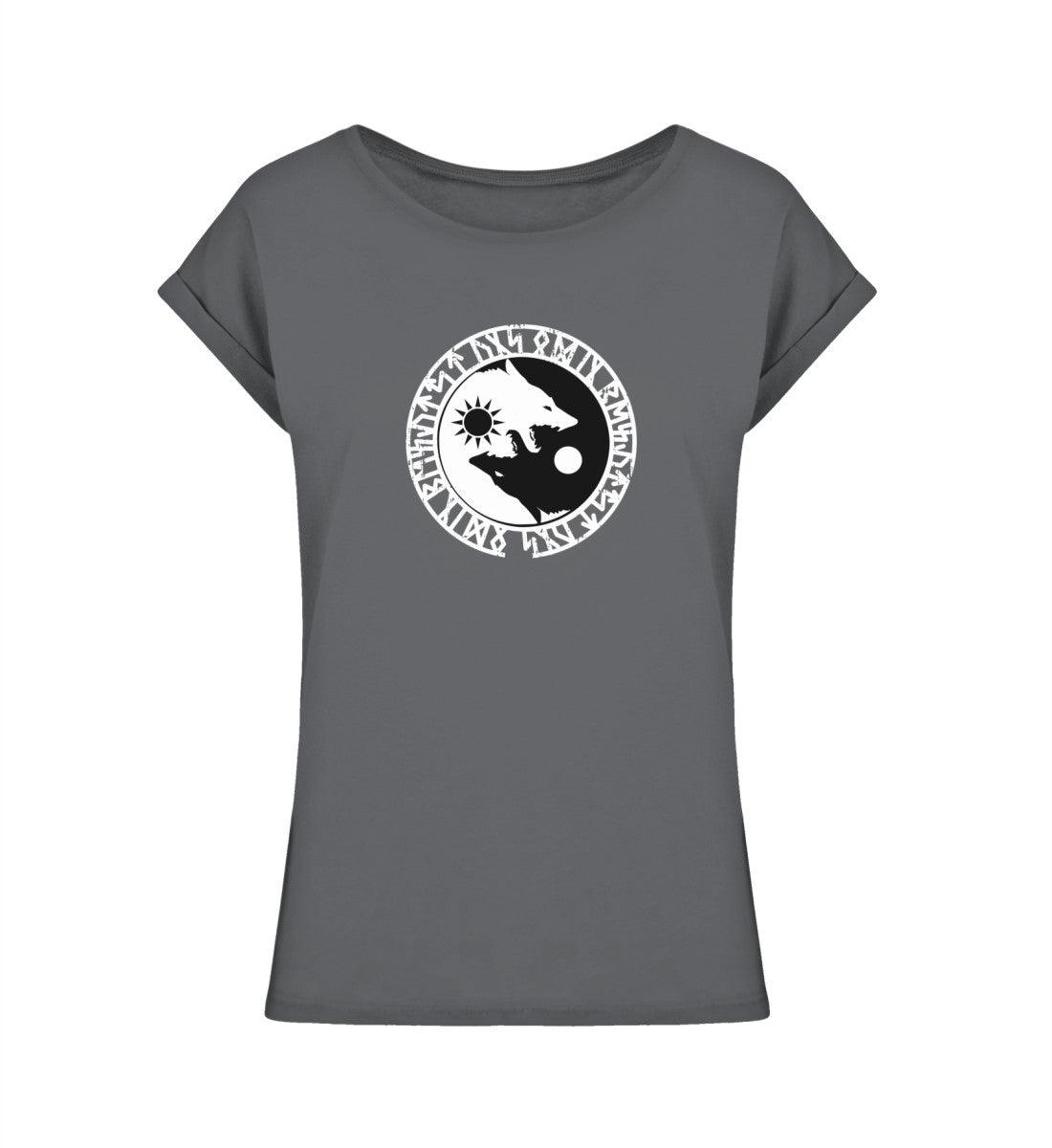 Schildmaiden Extendet Shirt – Fenrir & Runen-Design - Nordic Viking Wear