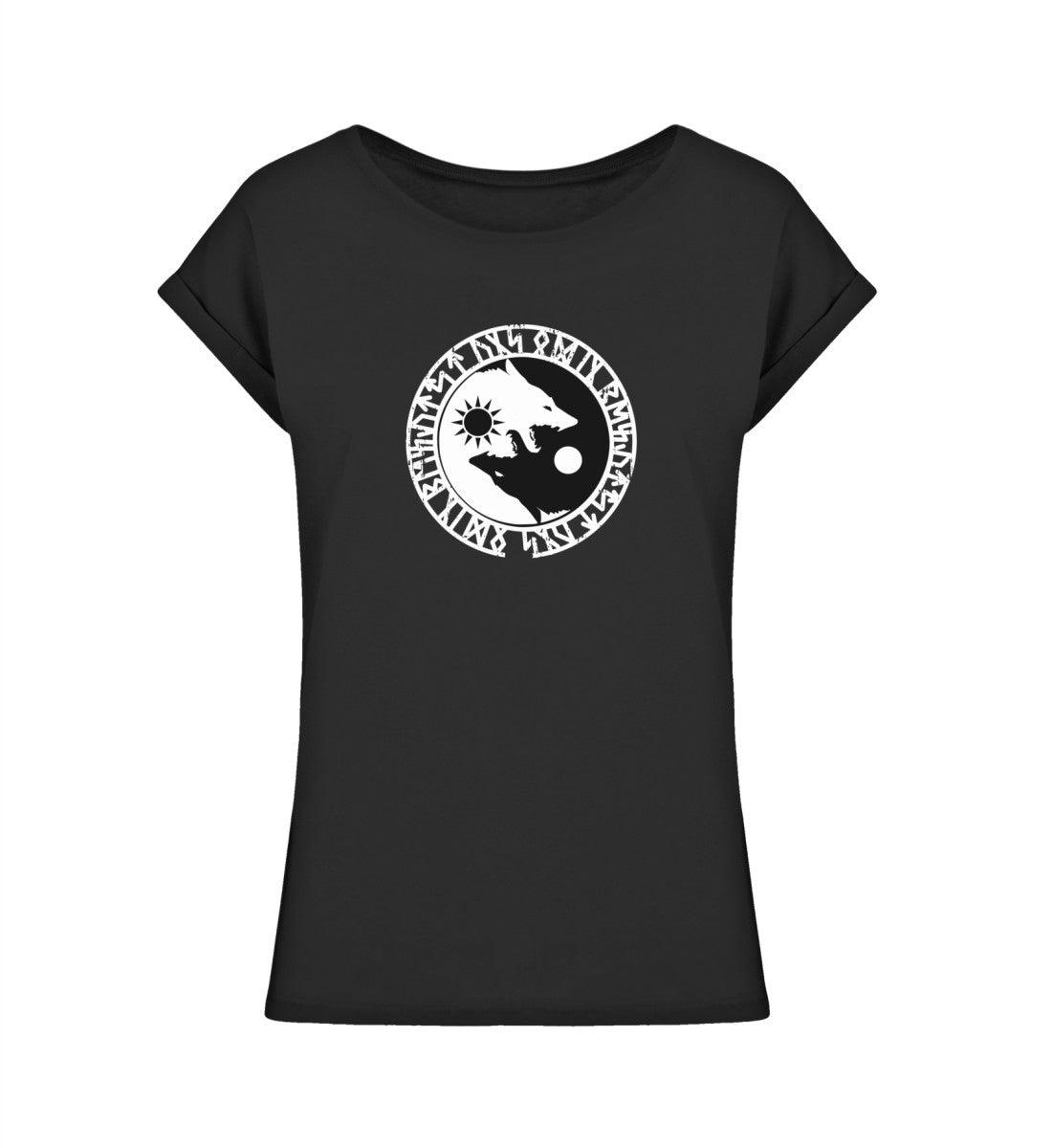 Schildmaiden Extendet Shirt – Fenrir & Runen-Design - Nordic Viking Wear