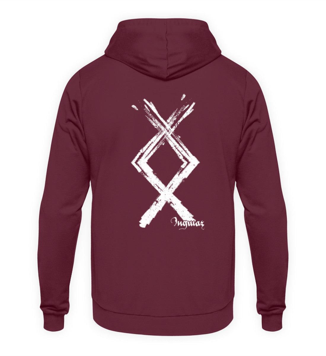 Wikinger Ingwaz Runen Hoodie - Nordische Mythologie Kraftsymbol - Nordic Viking Wear