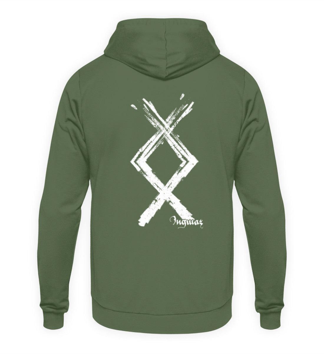 Wikinger Ingwaz Runen Hoodie - Nordische Mythologie Kraftsymbol - Nordic Viking Wear
