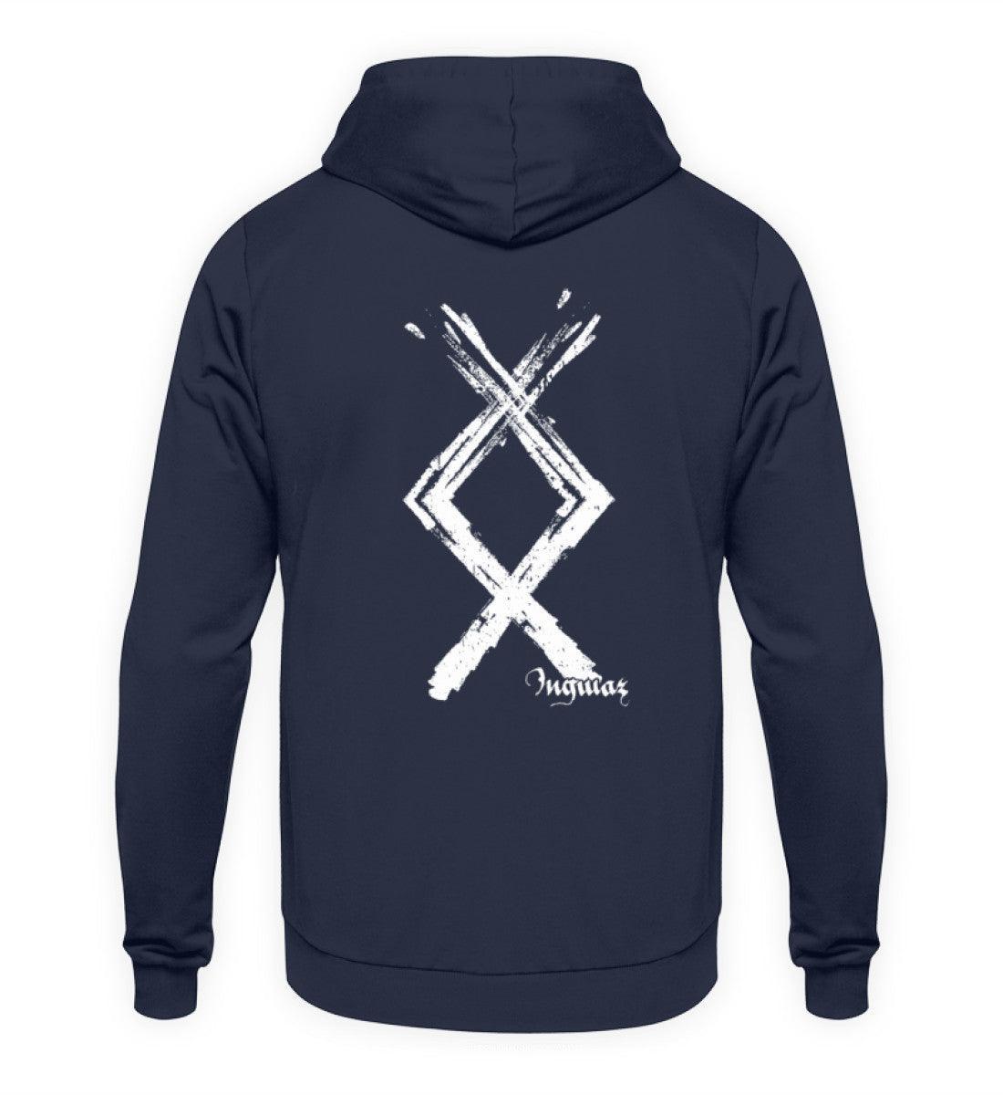 Wikinger Ingwaz Runen Hoodie - Nordische Mythologie Kraftsymbol - Nordic Viking Wear