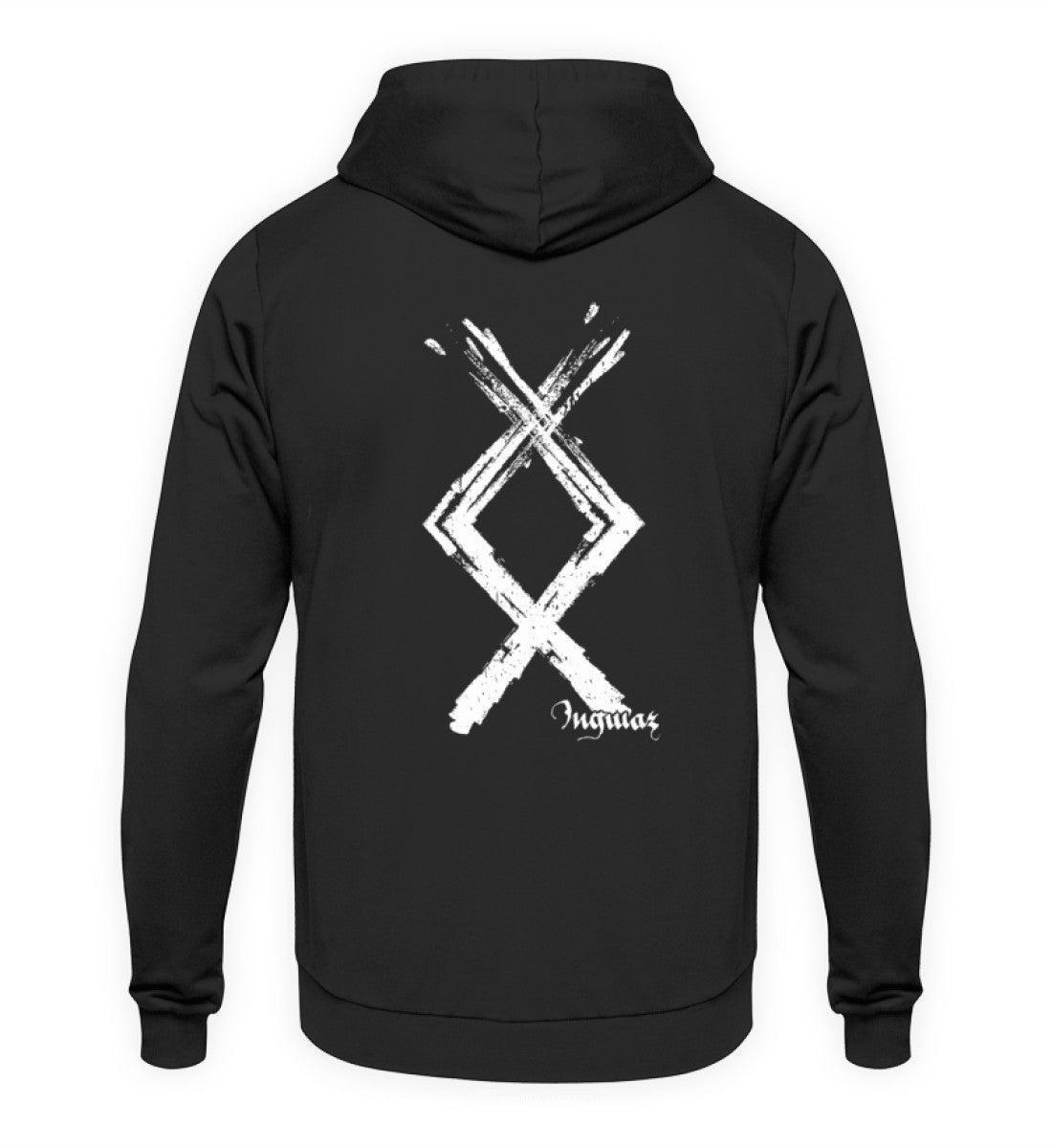Wikinger Ingwaz Runen Hoodie - Nordische Mythologie Kraftsymbol - Nordic Viking Wear