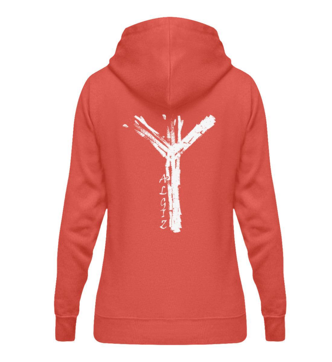 Schildmaiden Hoodie mit Algiz-Rune – Nordisches Schutzsymbol - Nordic Viking Wear