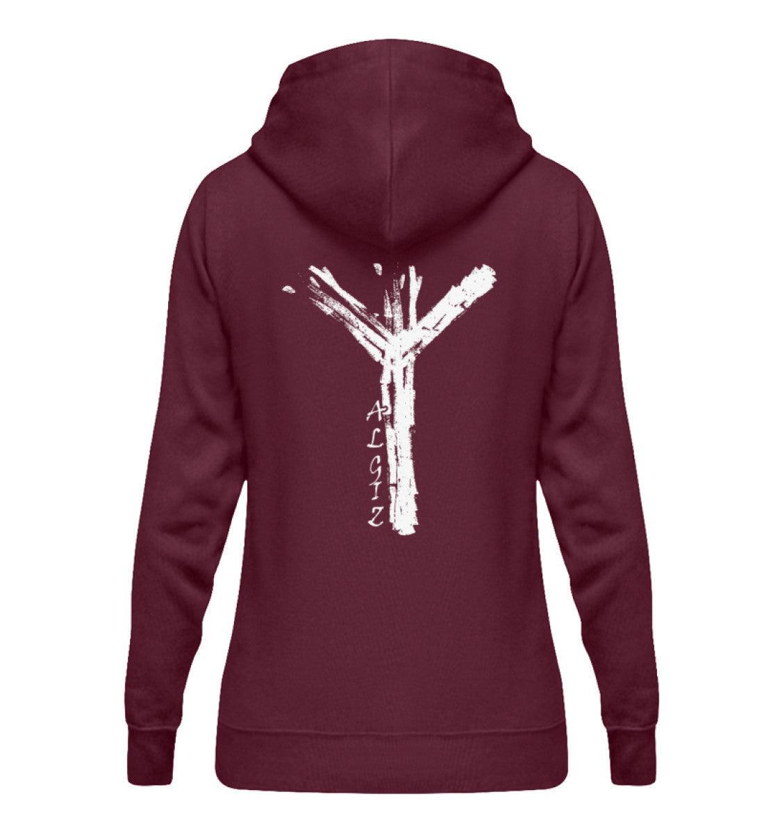 Schildmaiden Hoodie mit Algiz-Rune – Nordisches Schutzsymbol - Nordic Viking Wear