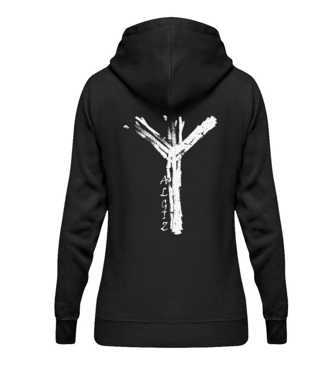 Schildmaiden Hoodie mit Algiz-Rune – Nordisches Schutzsymbol - Nordic Viking Wear