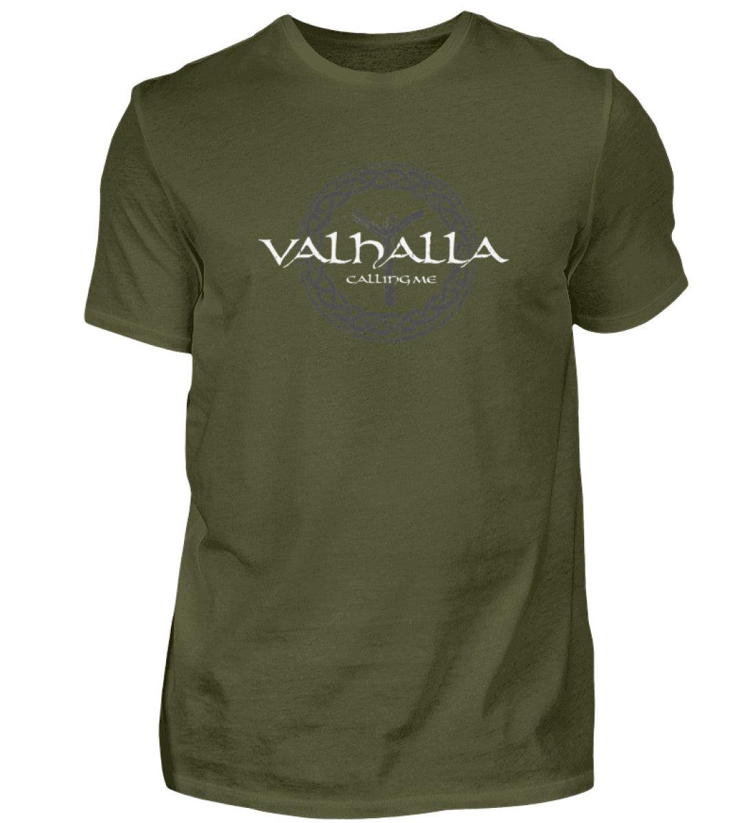 Wikinger-Shirt "Valhalla Calling Me" mit Rune Algiz – Nordische Mythologie T-Shirt - Nordic Viking Wear