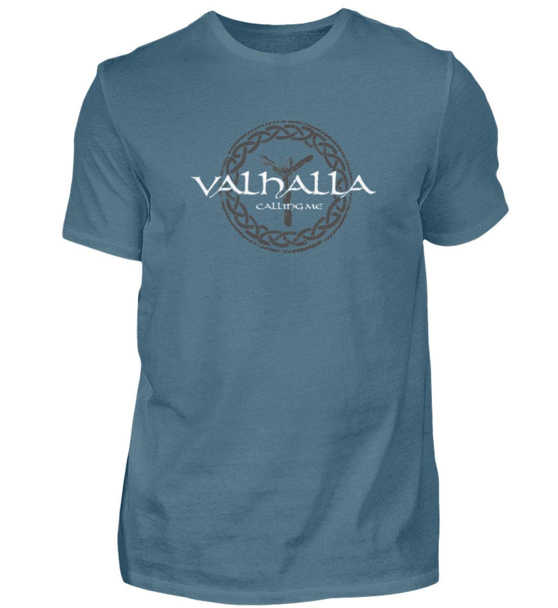 Wikinger-Shirt "Valhalla Calling Me" mit Rune Algiz – Nordische Mythologie T-Shirt - Nordic Viking Wear
