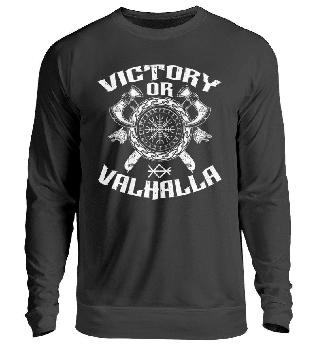 Wikinger Helm Of Awe Sweatshirt "Sieg oder Valhalla" – Kriegergeist in jedem Faden - Nordic Viking Wear
