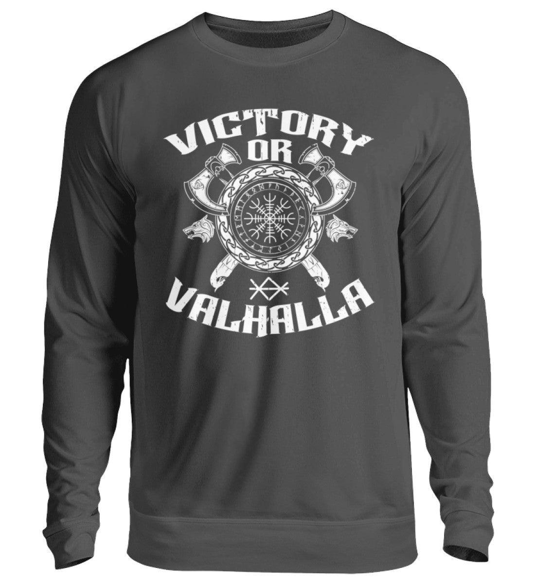 Wikinger Helm Of Awe Sweatshirt "Sieg oder Valhalla" – Kriegergeist in jedem Faden - Nordic Viking Wear