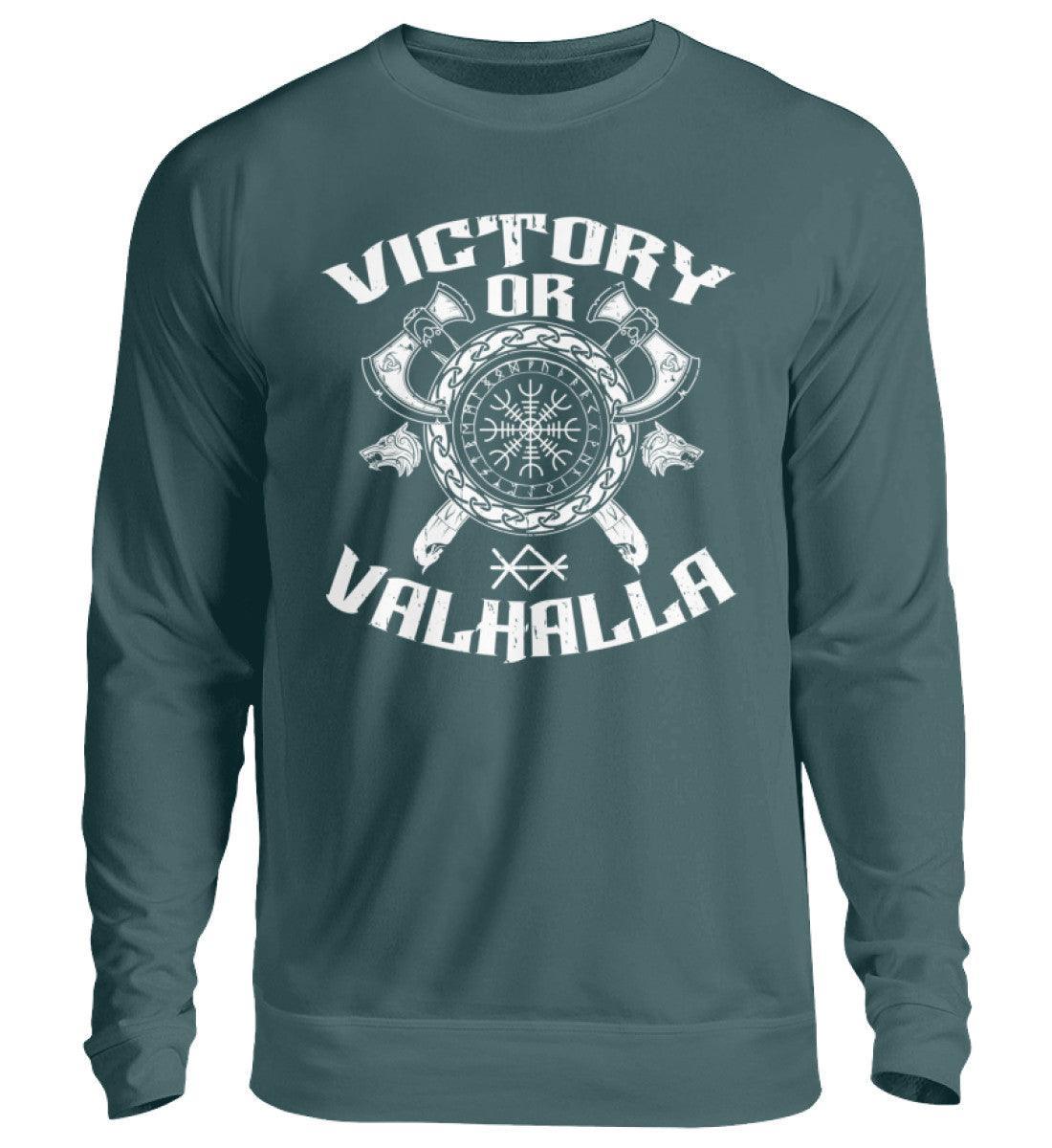 Wikinger Helm Of Awe Sweatshirt "Sieg oder Valhalla" – Kriegergeist in jedem Faden - Nordic Viking Wear