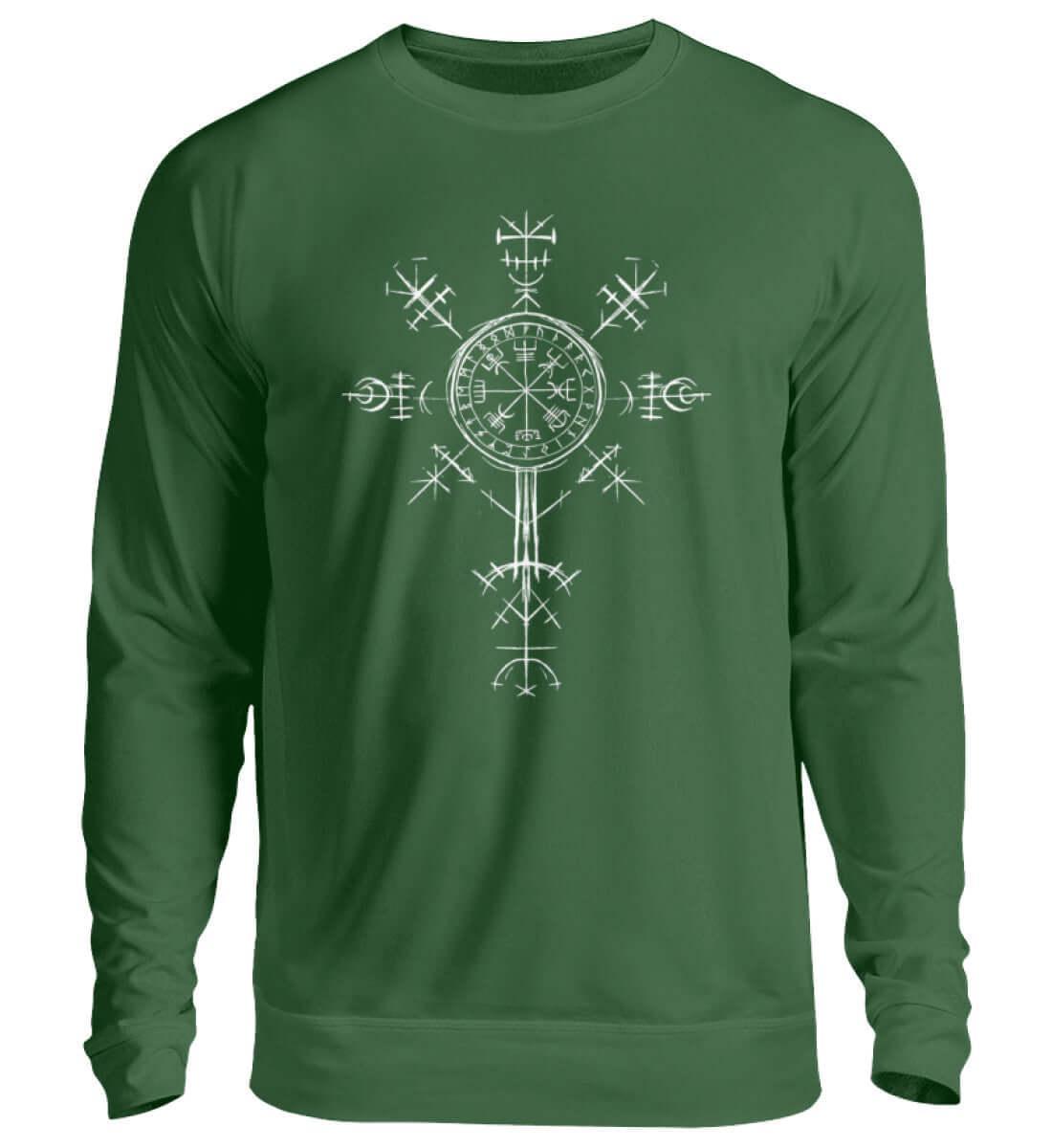 "Vegvísir Nordischer Kompass" Wikinger-Sweatshirt – Leite Deinen Weg - Nordic Viking Wear