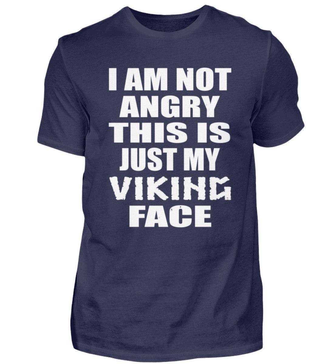 Wikinger Shirt - 'Nicht wütend, nur mein Wikinger-Gesicht' - Lustiges Statement-Shirt - Nordic Viking Wear