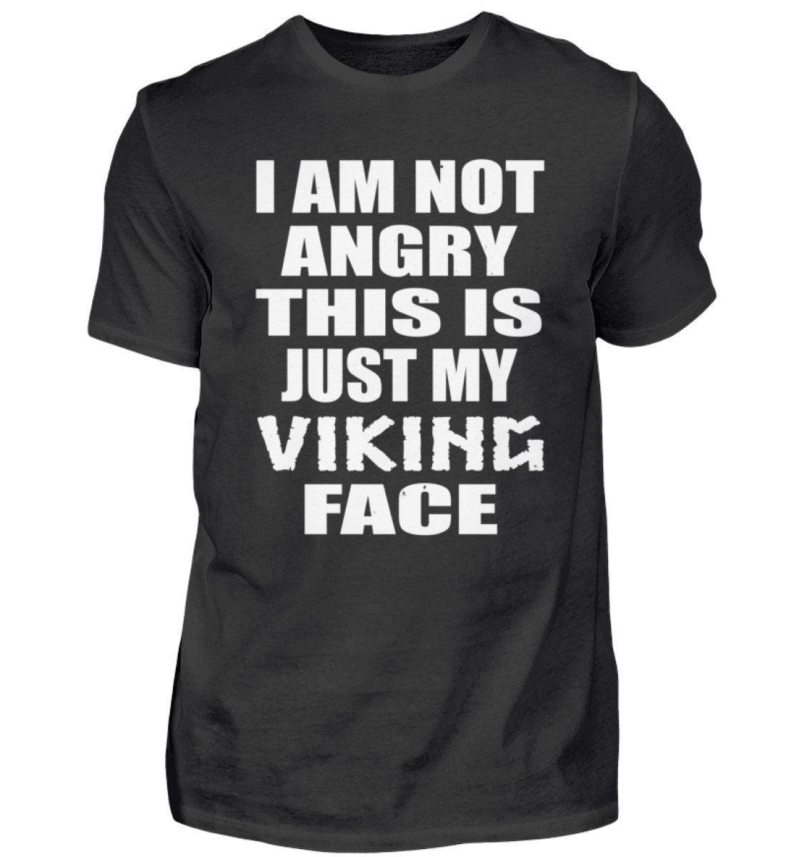 Wikinger Shirt - 'Nicht wütend, nur mein Wikinger-Gesicht' - Lustiges Statement-Shirt - Nordic Viking Wear