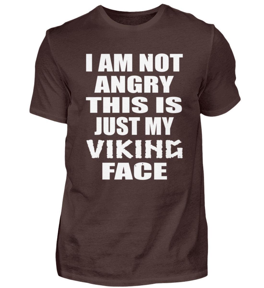 Wikinger Shirt - 'Nicht wütend, nur mein Wikinger-Gesicht' - Lustiges Statement-Shirt - Nordic Viking Wear