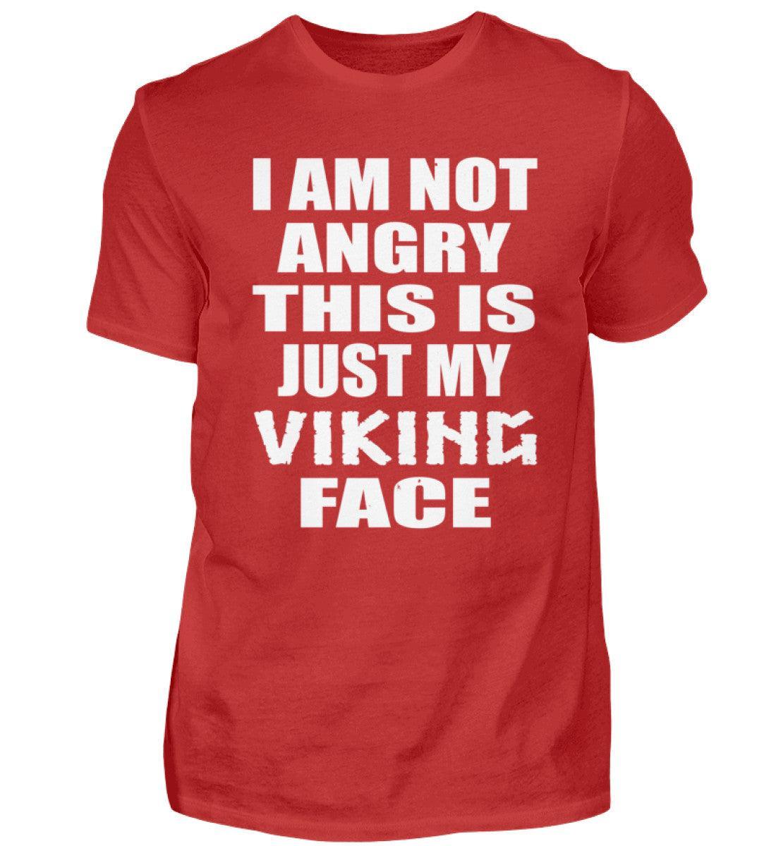 Wikinger Shirt - 'Nicht wütend, nur mein Wikinger-Gesicht' - Lustiges Statement-Shirt - Nordic Viking Wear