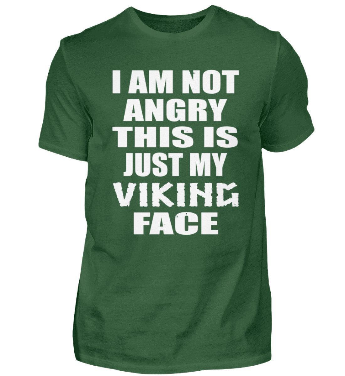 Wikinger Shirt - 'Nicht wütend, nur mein Wikinger-Gesicht' - Lustiges Statement-Shirt - Nordic Viking Wear