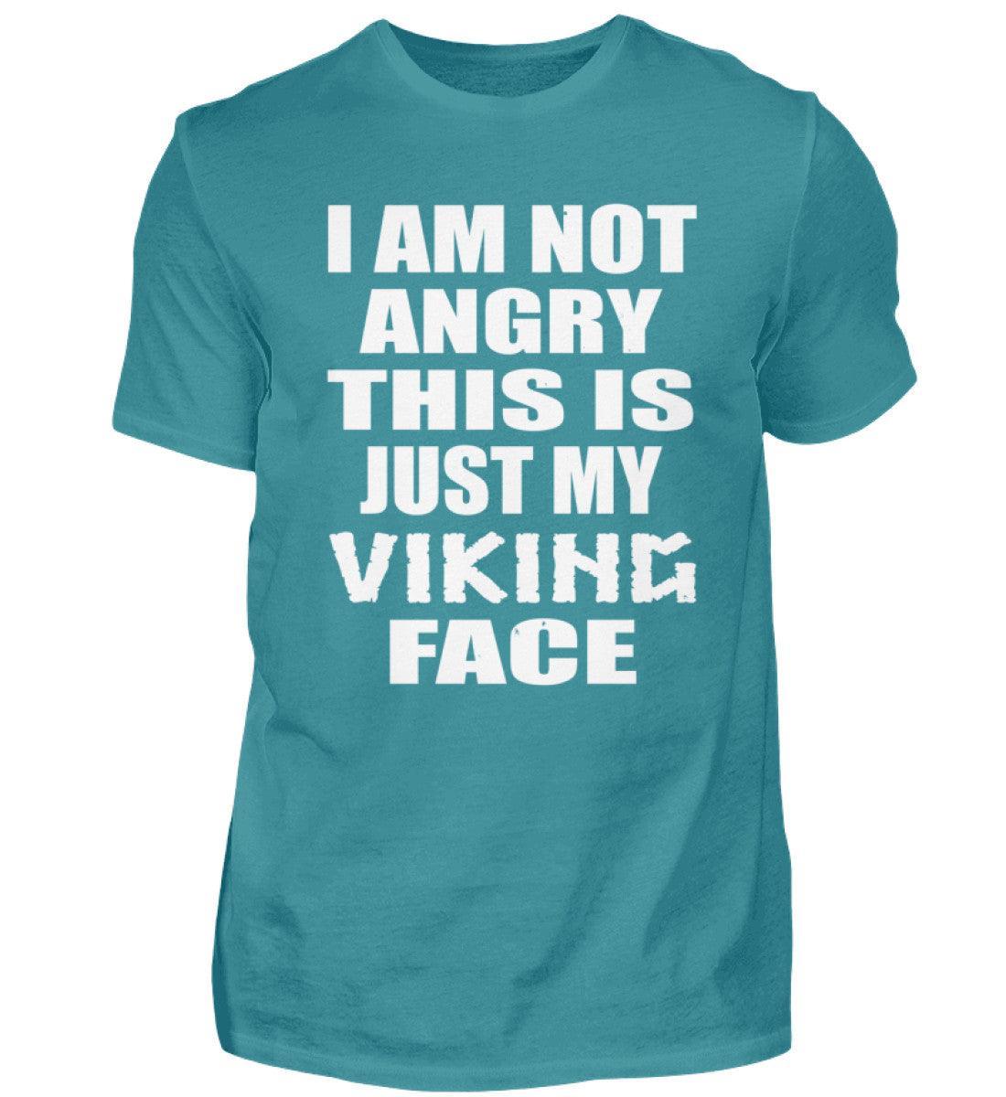 Wikinger Shirt - 'Nicht wütend, nur mein Wikinger-Gesicht' - Lustiges Statement-Shirt - Nordic Viking Wear