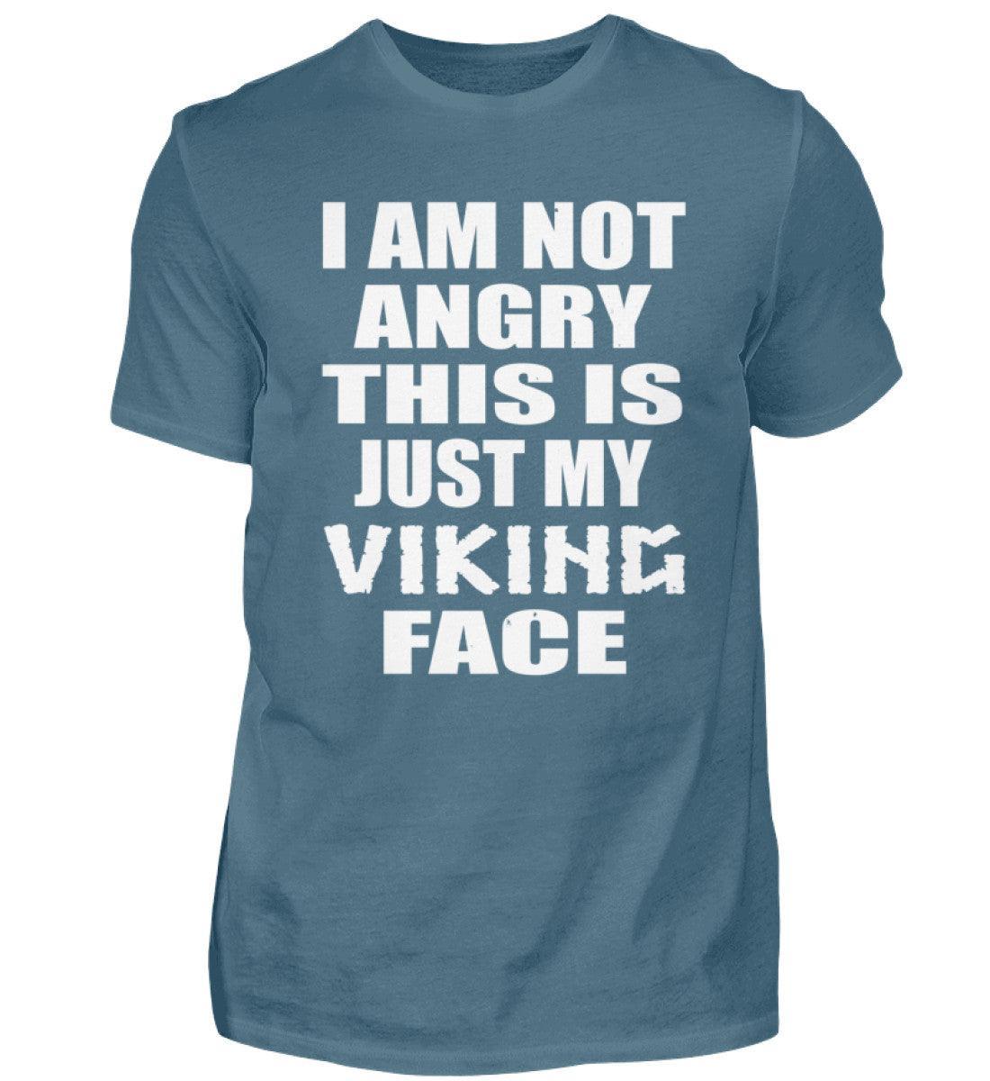 Wikinger Shirt - 'Nicht wütend, nur mein Wikinger-Gesicht' - Lustiges Statement-Shirt - Nordic Viking Wear
