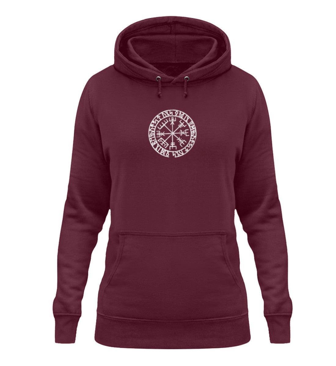 Schildmaiden Hoodie mit Vegvisir & Runenkreis - Eintauchen in die Nordische Magie - Nordic Viking Wear