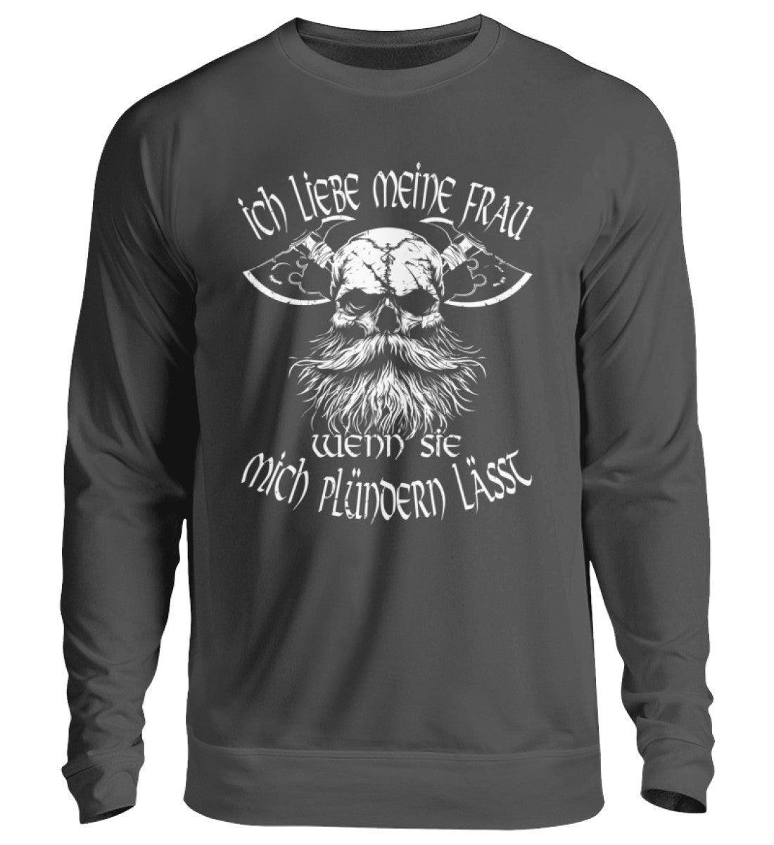 Lustiges Wikinger-Sweatshirt für Männer "Liebeskrieger" – Valentinstagsedition - Nordic Viking Wear