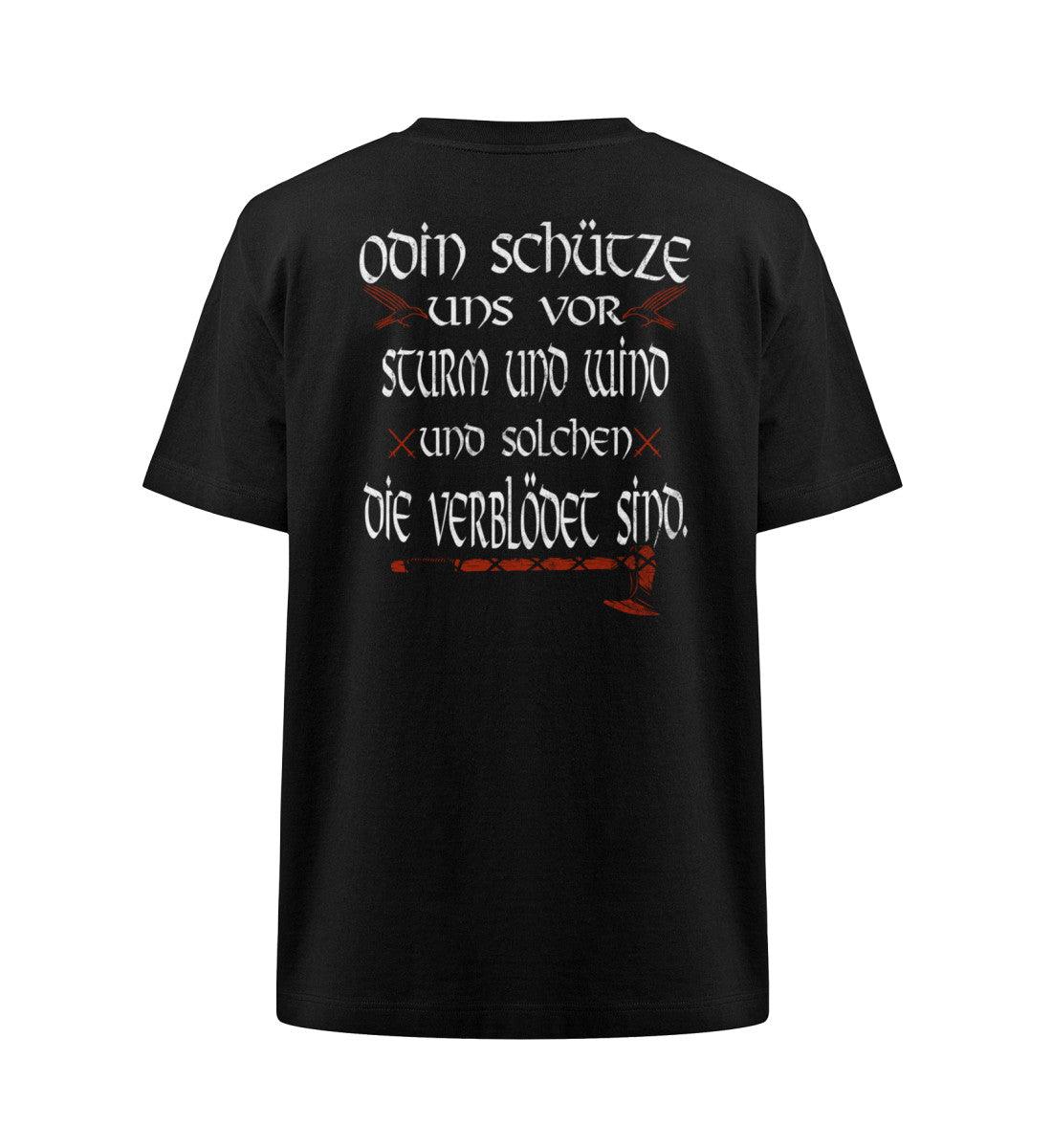 Wikinger Oversized Shirt mit Odin-Spruch – "Odin schütze uns vor Sturm und Wind" - Nordic Viking Wear