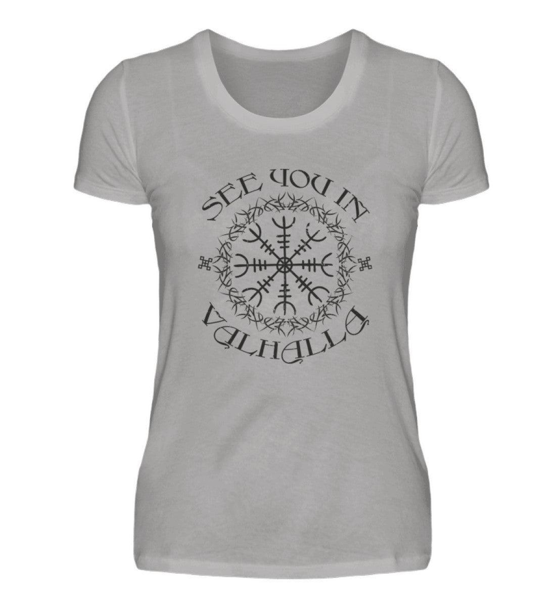 Schildmaiden "See You In Valhalla" Weißes Damen Premium T-Shirt - Nordic Viking Wear