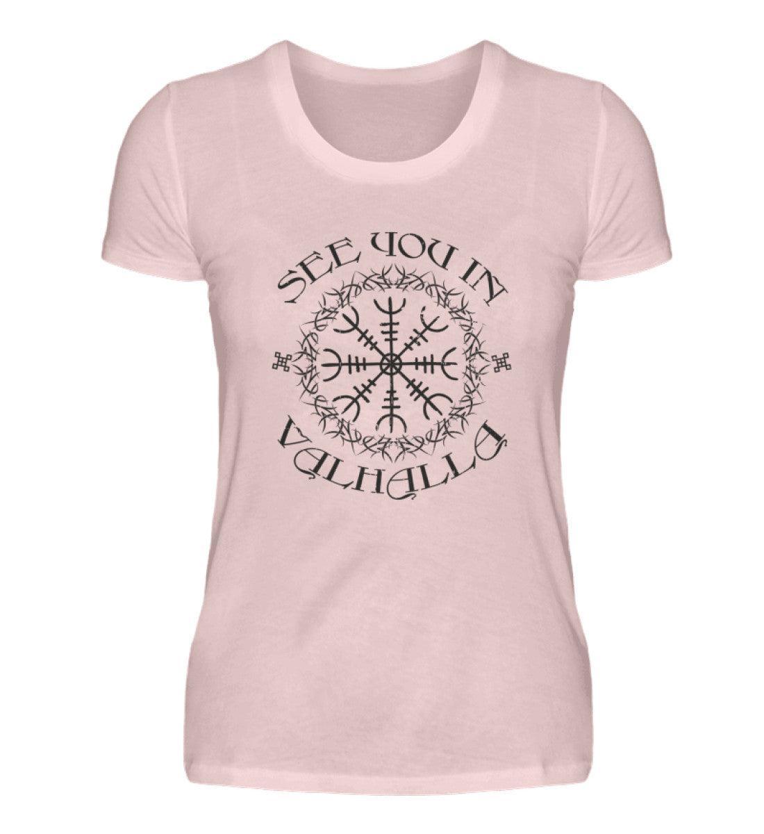 Schildmaiden "See You In Valhalla" Weißes Damen Premium T-Shirt - Nordic Viking Wear