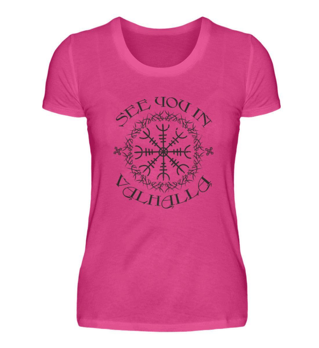Schildmaiden "See You In Valhalla" Weißes Damen Premium T-Shirt - Nordic Viking Wear