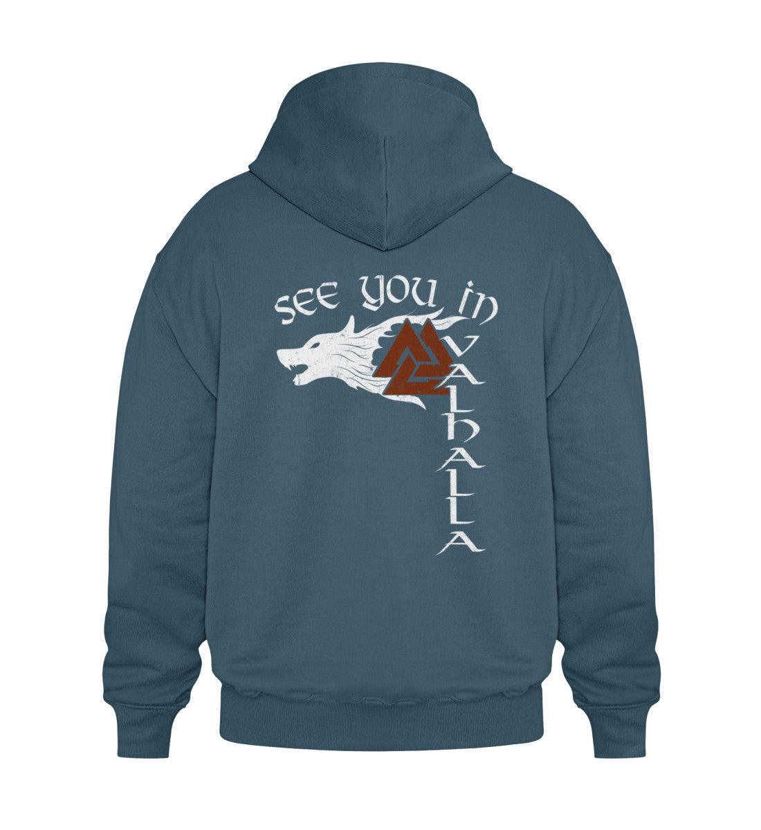 Wikinger Heavy Vintage Hoodie Fenris & Valknut: Das Erbe der Wikinger mit mythischer Kraft - Nordic Viking Wear