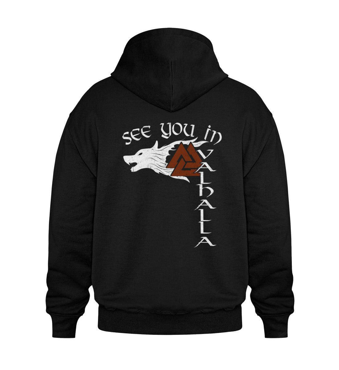 Wikinger Heavy Vintage Hoodie Fenris & Valknut: Das Erbe der Wikinger mit mythischer Kraft - Nordic Viking Wear