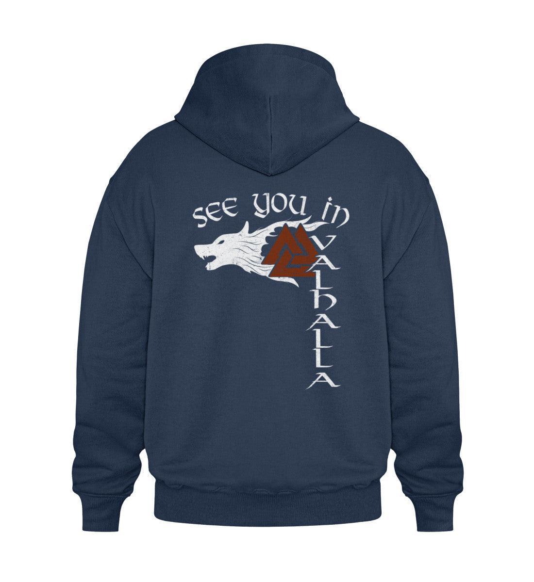 Wikinger Heavy Vintage Hoodie Fenris & Valknut: Das Erbe der Wikinger mit mythischer Kraft - Nordic Viking Wear