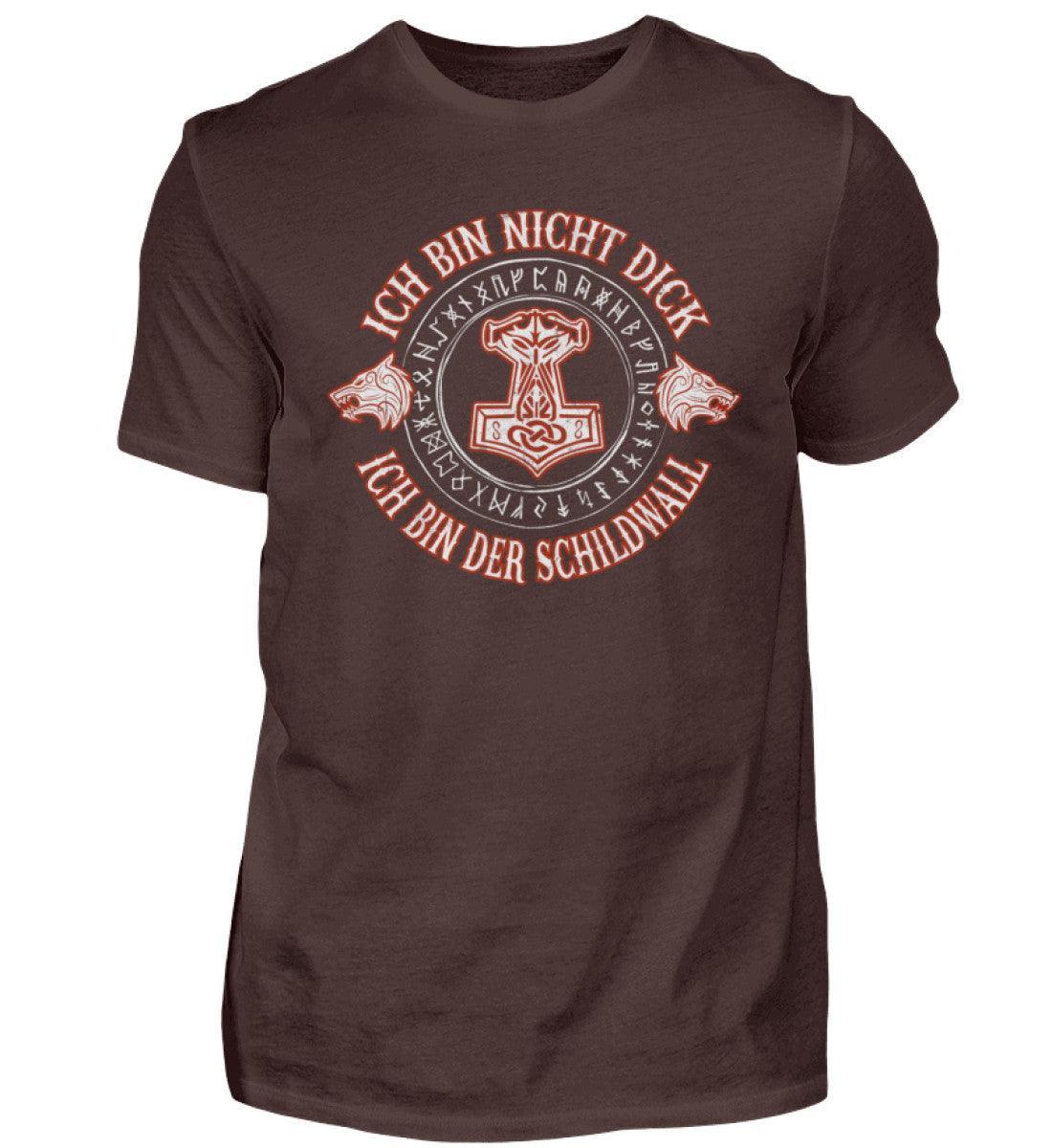 Lustiges Wikinger Shirt - "Ich Bin Nicht Dick, Ich Bin Der Schildwall 2.0" - Nordic Viking Wear