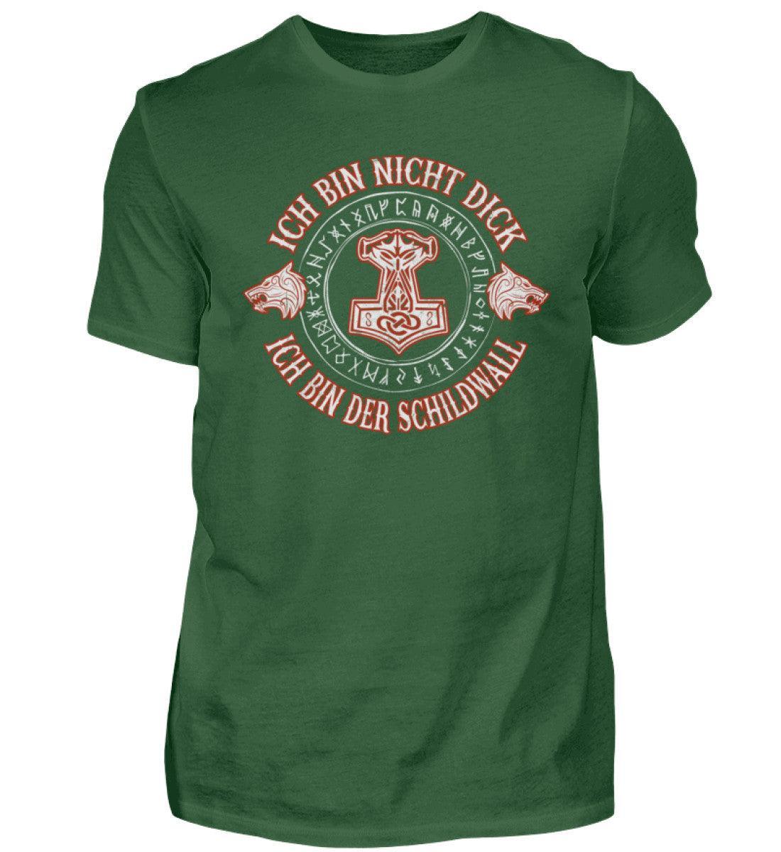 Lustiges Wikinger Shirt - "Ich Bin Nicht Dick, Ich Bin Der Schildwall 2.0" - Nordic Viking Wear
