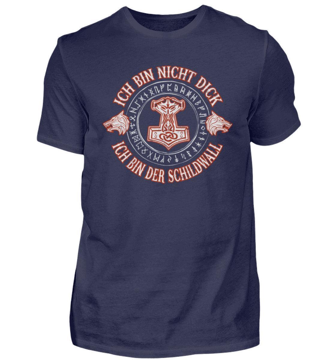 Lustiges Wikinger Shirt - "Ich Bin Nicht Dick, Ich Bin Der Schildwall 2.0" - Nordic Viking Wear