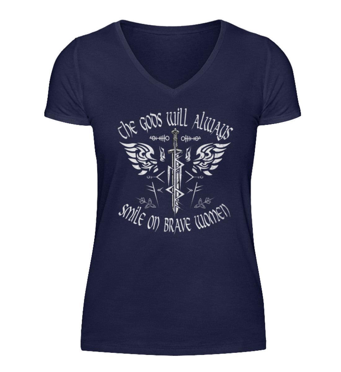 Schildmaiden V-Neck Freyja Binderune Shirt - Ehre die Göttinnen - Nordic Viking Wear